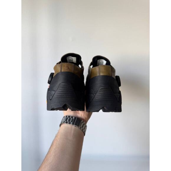 Roa Mary Jane Olive Leather Sneakers Shoes - Picture 4 of 8